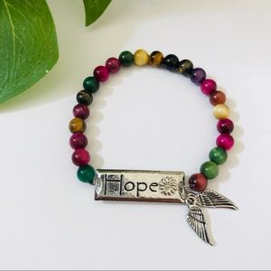 Handmade real stone beaded bracelet